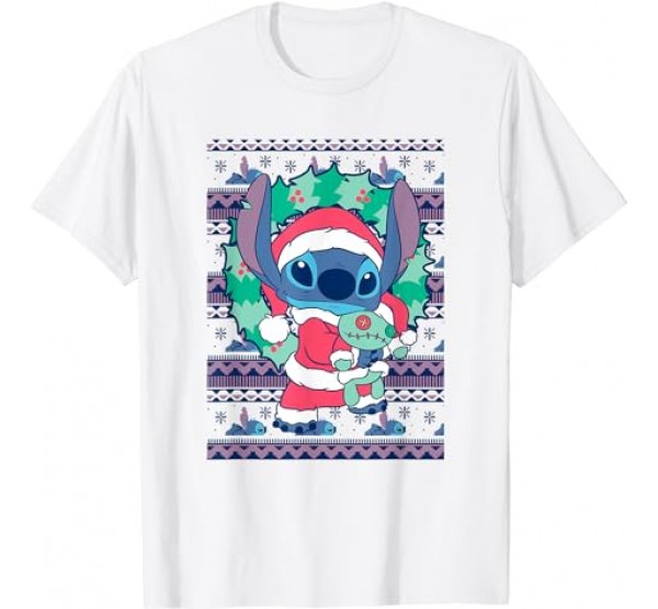 Disney Lilo Stitch Christmas Santa Stitch Ugly Sweater T-Shirt Disney Lilo Stitch Christmas Santa Stitch Ugly Sweater T-Shirt